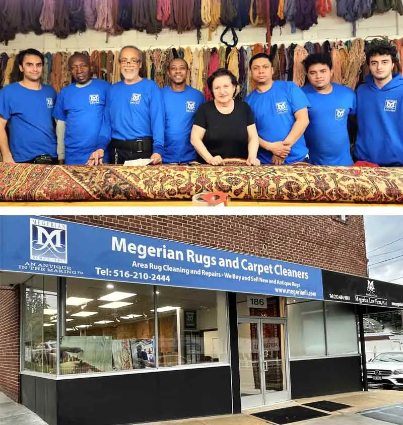 megerian rugs and carpet storefront and team