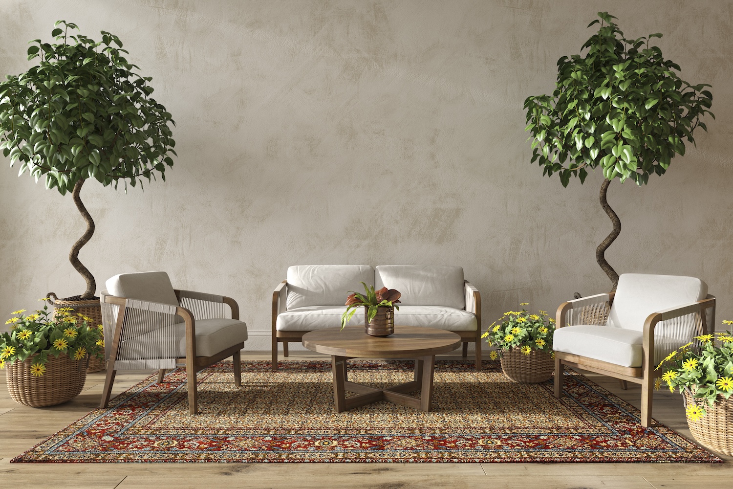 Close-up of a technician performing rug binding edge repair and hand serging, showcasing detailed craftsmanship to restore the rug's edges.