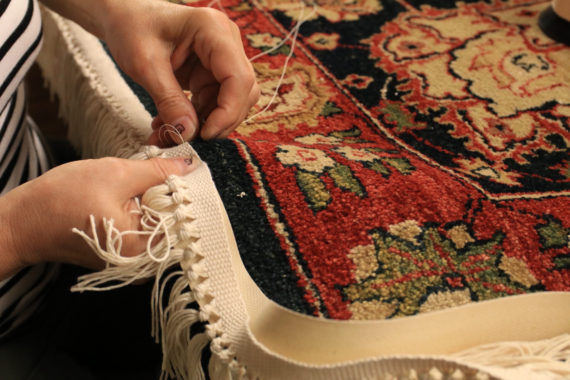 rug fringe repair and rug fringe replacement